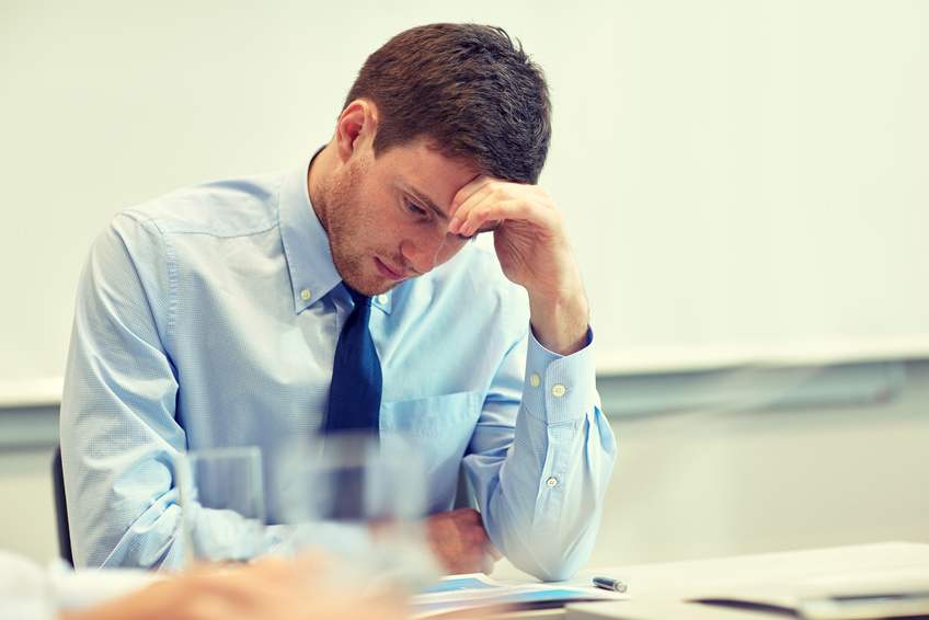 businessman having problem in office